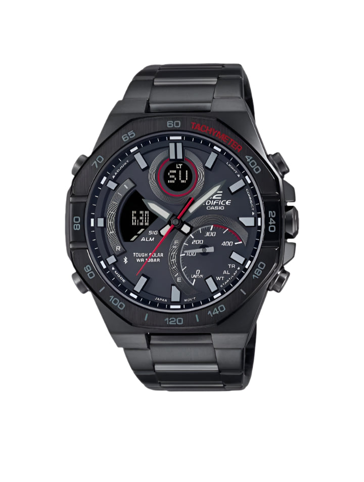 Stylish Casio ECB-950DC-1A Wrist Watch for Men in Stainless Steel Japan made.